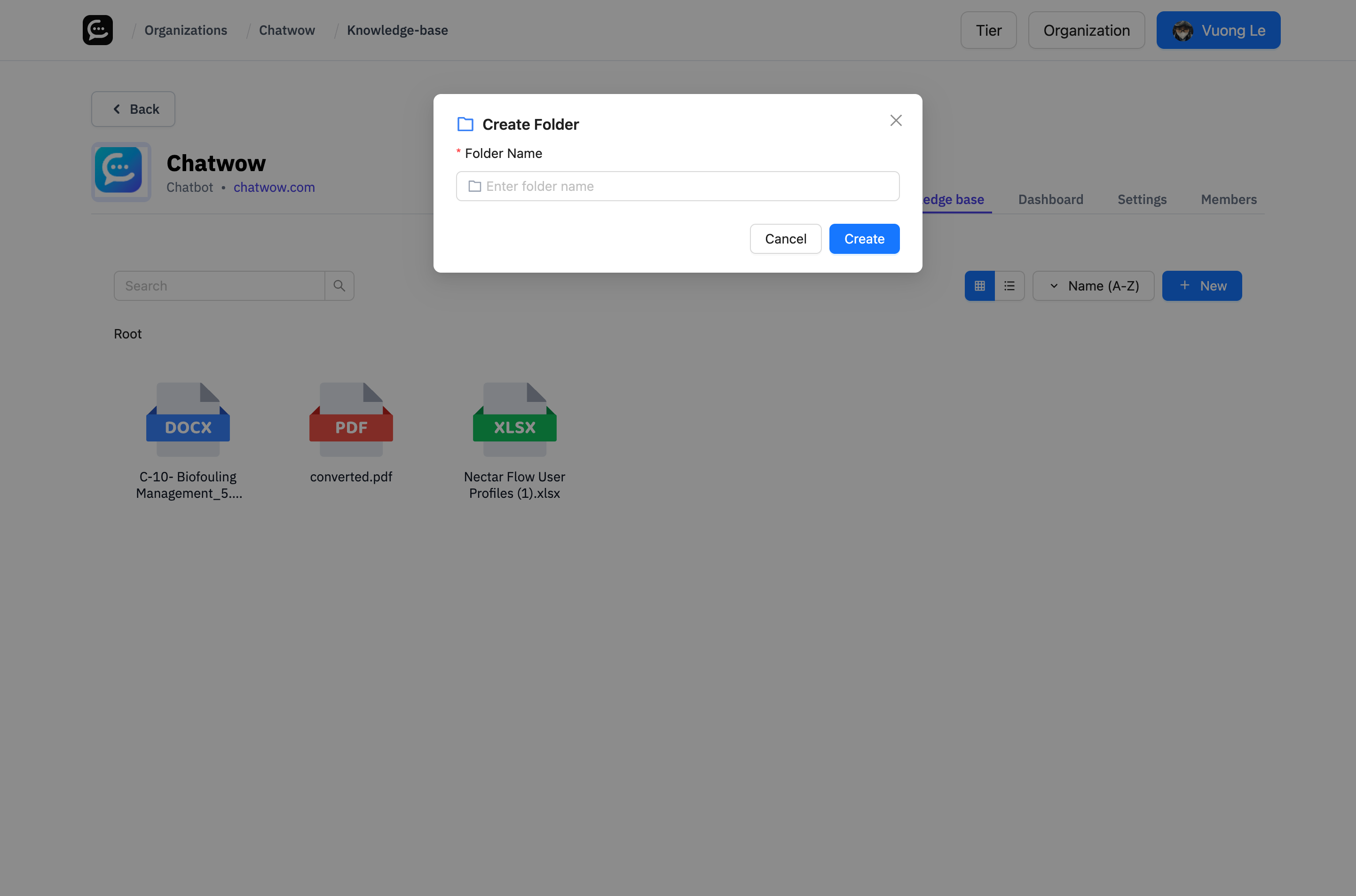 Create Folder Modal